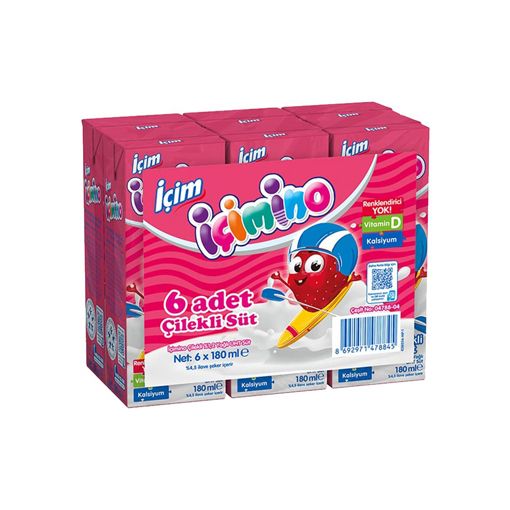 İçim Çilek Süt 6x180 ml. ürün görseli
