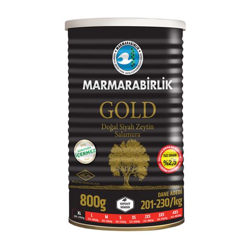 Marmara Birlik Zeytin Siyah Gold XL 800 gr. ürün görseli