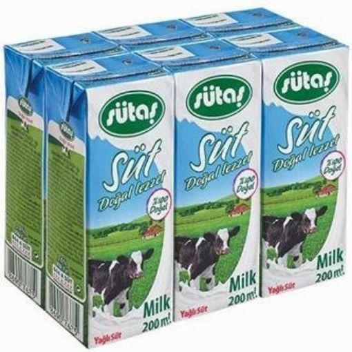 Sütaş Sade Yağlı Süt 6x200 ML. ürün görseli