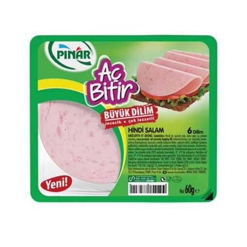 Pınar Aç Bitir Hindi Salam Büyük Dilim 60 Gr. ürün görseli