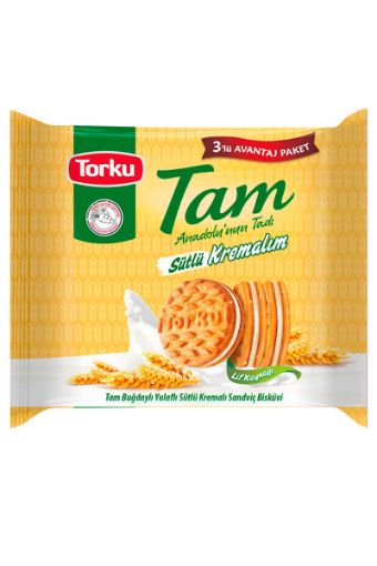 Torku Tam Buğdaylı Bisküvi Sütlü Kremalım 83 Gr x 3 Adet. ürün görseli