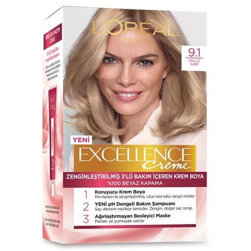 L Oréal Paris Excellence Creme Saç Boyası - 9.1 Küllü Sarı. ürün görseli