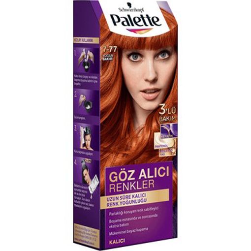 Palette Yoğun Göz Alıcı Renkler Saç Boyası 7-77 Yoğun Bakır. ürün görseli
