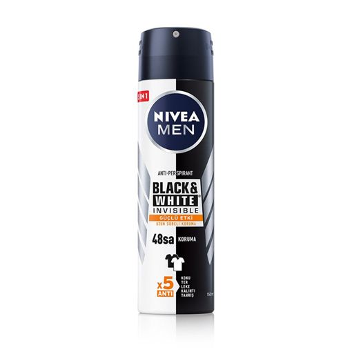 Nivea Men Invisible Black & White Güçlü Etki Erkek Deodorant Sprey 150 ml. ürün görseli