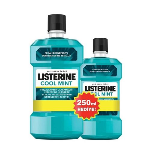 Listerine Cool Mint Ağız Bakım Suyu 500+250ML. ürün görseli