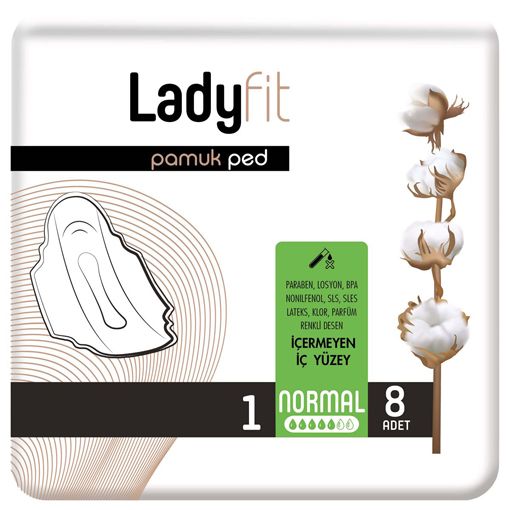 Ladyfit Pamuk Ped Standart Normal 8x24. ürün görseli
