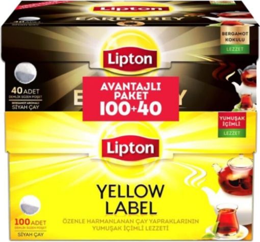 Lipton Demlik Poşet Çay Yellow Label 100 Lü+40Lı. ürün görseli