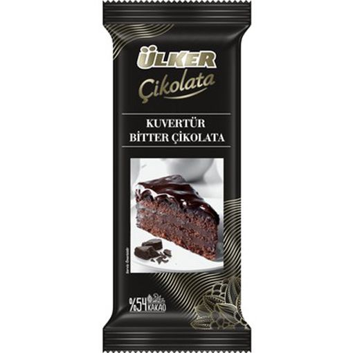 Ülker Kuvertür Çikolata %54 Bitter 200 Gr. ürün görseli