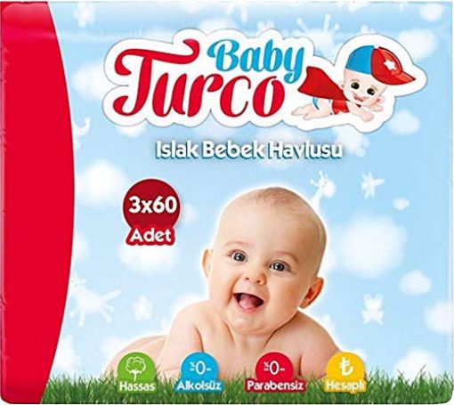 Baby Turco Islak Havlu 60 Adet x 3 - 180 adet. ürün görseli