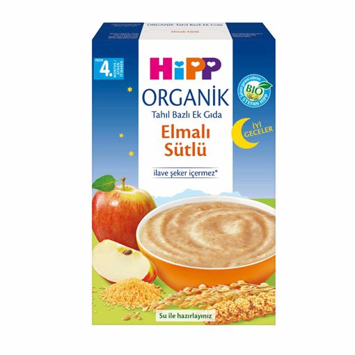 Hipp Organik Ek Gıda İyi Geceler Sütlü Elmalı Tahıllı 250 gr. ürün görseli
