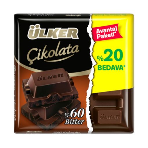 Ülker Çikolata %60 Bitter %20 Bedava 72 Gr. ürün görseli