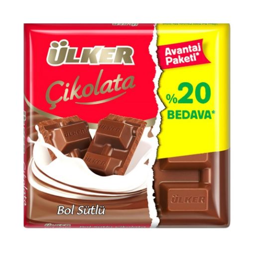Ülker Çikolata Kare Sütlü %20 72 Gr. ürün görseli