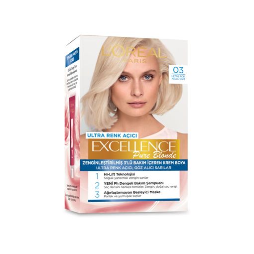 Excellence Ultra Açık Küllü Sarı 03 Saç Boyası. ürün görseli