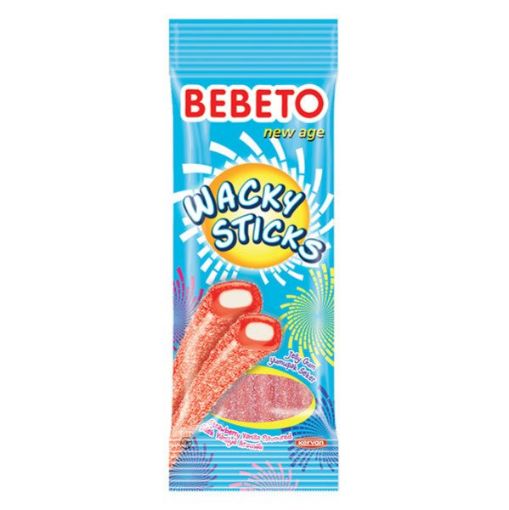 Bebeto Wacky Sticks Fizzy Mix Fruit 75 Gr. ürün görseli