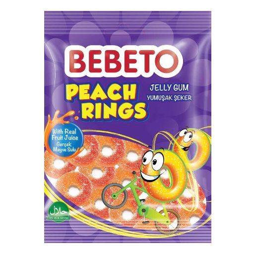 Bebeto Peach Rıngs 80 Gr. ürün görseli