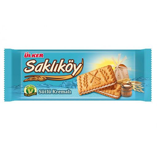 Ülker Saklıköy Kremalı Sütlü Bisküvi 100 gr. ürün görseli