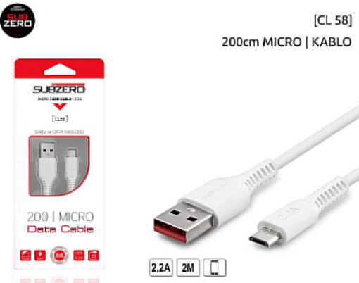 Subzero-CL 58 Micro Usb Cable 2 Mt. ürün görseli