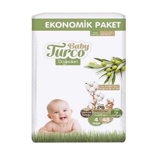Baby Turco Doğadan 4 Numara Maxi 48´li Bebek Bezi. ürün görseli