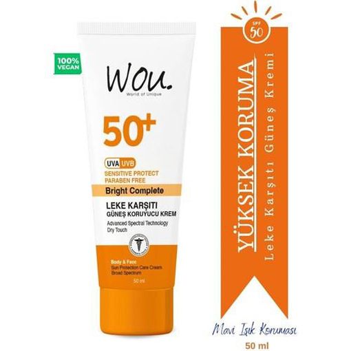 Wou 50 ml SPF50+ Leke Karşıtı Güneş Koruyucu Krem. ürün görseli