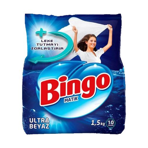 Bingo Matik Ultra Beyaz Toz Deterjan 1,5 Kg. ürün görseli