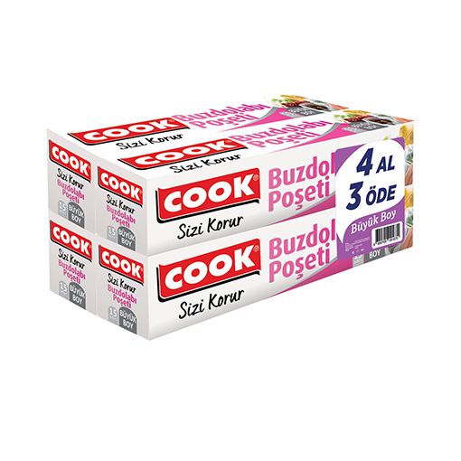 Cook Buzdolabı Poşeti Büyük Boy 4 Lü. ürün görseli