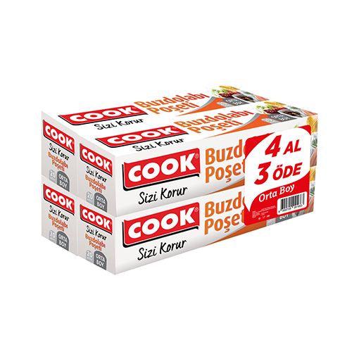 Cook Buzdolabı Poşeti Orta Boy 4Lü. ürün görseli