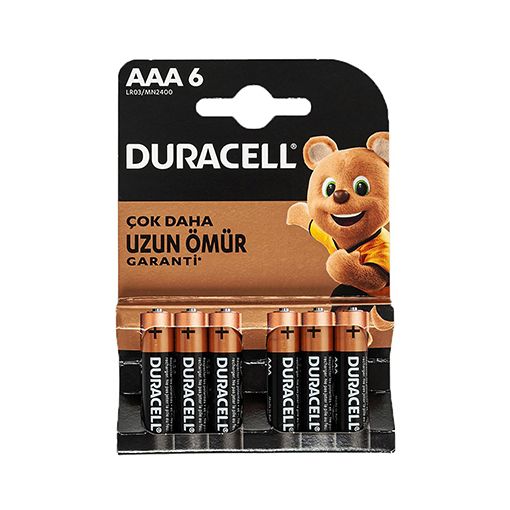 Duracell Basic İnce Pil 6 Adet. ürün görseli