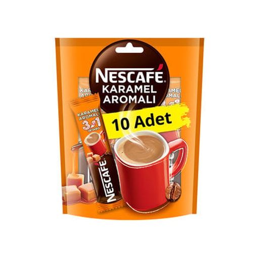 Nescafe 3in1 Karamelli 17 gr 10lu. ürün görseli