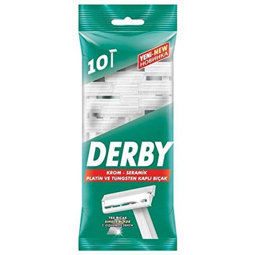 Derby Krom Seramik Kaplı Tek Bıçaklı Tıraş Bıçağı 10Lu. ürün görseli
