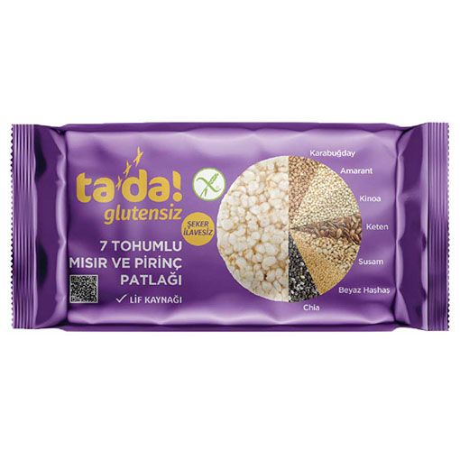 Tada Glutensiz 7tohumlu Mısır-Pirinç Patlağı 60gr. ürün görseli