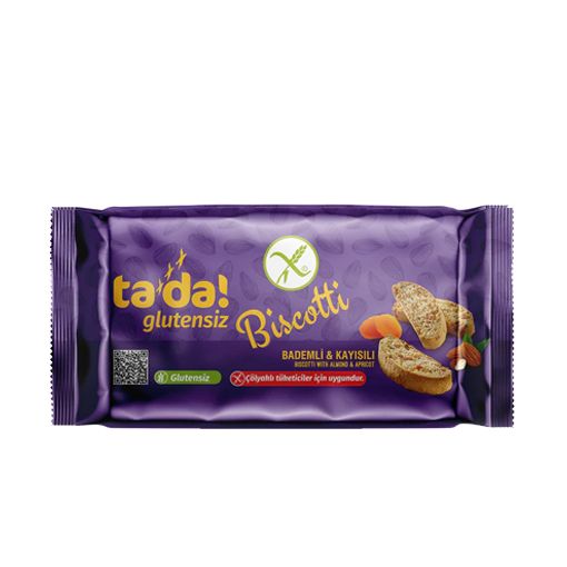 Tada Glutensiz 110gr Kayısı Badem Biscotti. ürün görseli