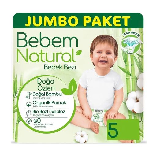 Bebem Natural Bebek Bezi 5 Beden Junıor Aylık Ultra 80 Adet. ürün görseli