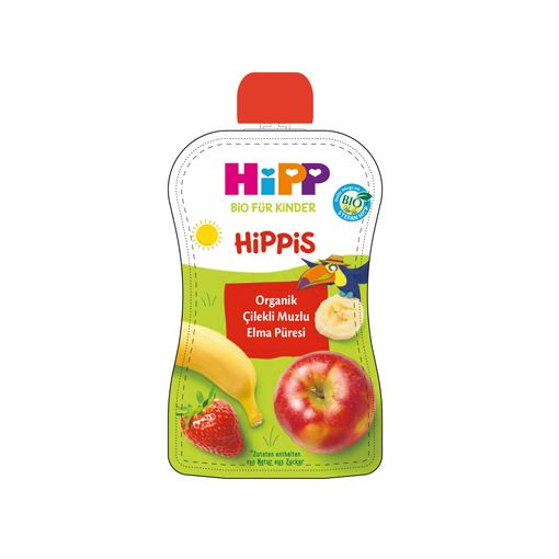 Hipp Organik Çilekli Muzlu Elma 100gr. ürün görseli