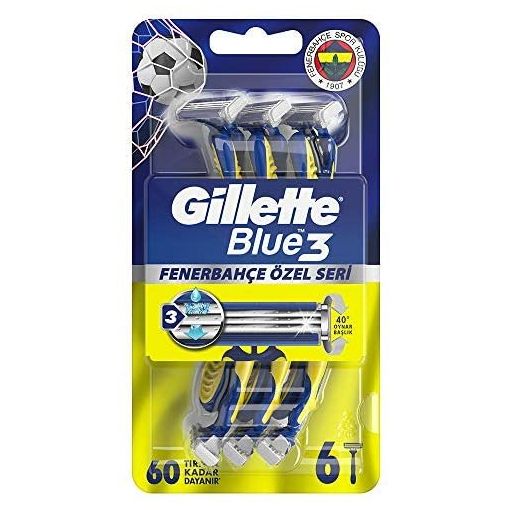 Gillette Blue 3 Tıraş Bıçağı 6 lı Fenerbahçe. ürün görseli