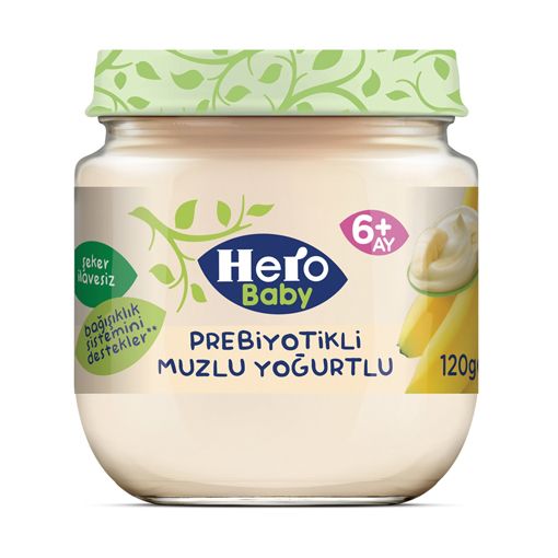 Hero Baby Prebiyotik Muzlu Yoğurtlu Kavanoz 120 gr. ürün görseli