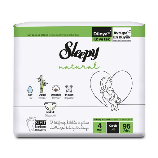 Sleepy Natural 4 Numara Maxi 96'lı Bebek Bezi
. ürün görseli