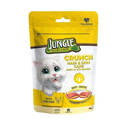 Jungle Crunch Kedi Ödül 60g (Deri ve Tüy Bakımı). ürün görseli