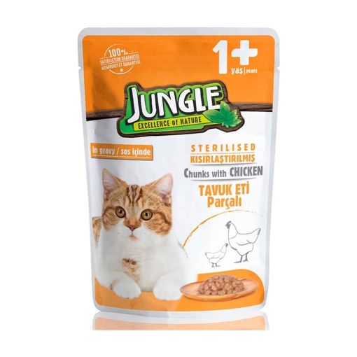 Jungle Pouch Kısır Kedi 100g Tavuk Parçalı. ürün görseli
