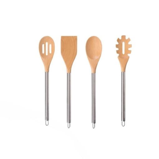 Ceren Evmoni 01001 Metal Saplı Bambu Mutfak Gereç. ürün görseli