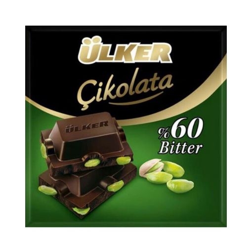 Ülker Kare 65 gr 1576-5 Antep Fıstıklı Bitter. ürün görseli