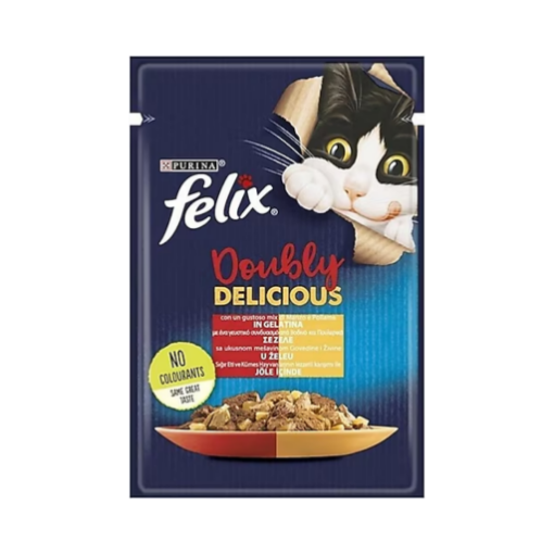 FELIX YETİŞKİN KEDİ MAMASI, 85G, SİĞIR - TAVUKLU. ürün görseli