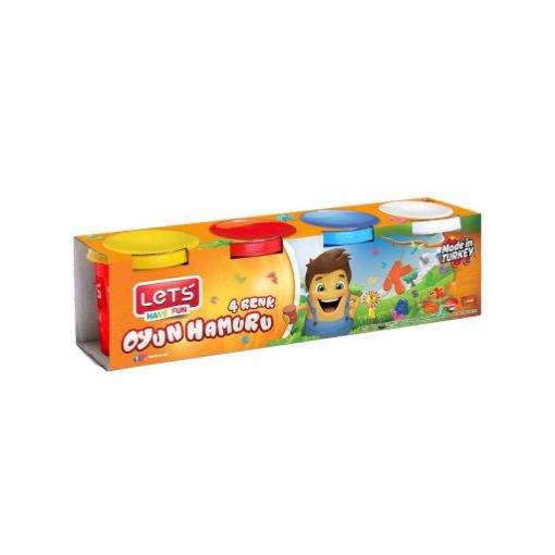 Lets 4 Renk Oyun Hamuru 460 GR Normal Renkler / L8440. ürün görseli