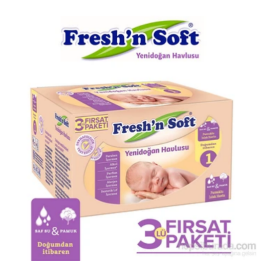 Freshn Soft Islak Havlu Yeni Doğan 3x40. ürün görseli