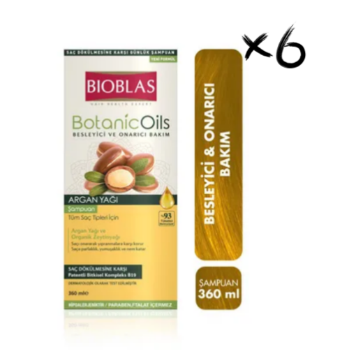 Bioblas Şampuan Argan 360ml*6 Adet. ürün görseli