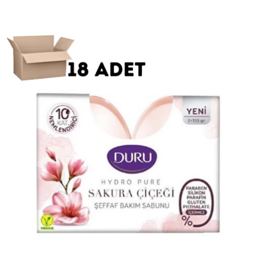 Duru Sabun Hydropre Sakura Çiçeği 2*135 gr 18 Adet Kolili. ürün görseli