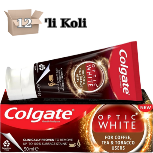 Colgate Diş Macunu 50 ml White Kahve ve Çay 12'li. ürün görseli