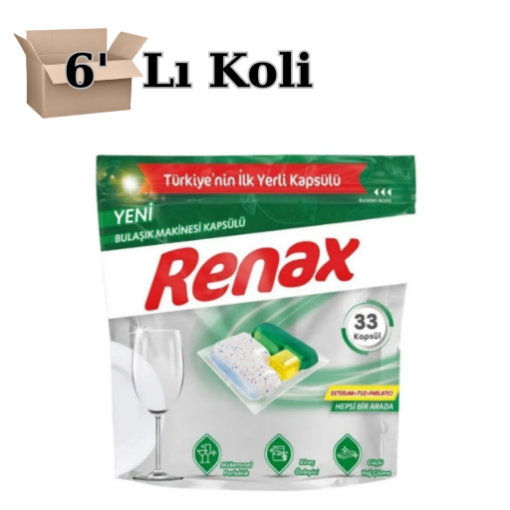 Renax Bulaşık Makinası Kapsülü 33 Lü 6'lı. ürün görseli