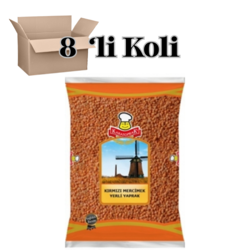 Karatoprak Kırmızı Yerli Mercimek 2KG*8 ADET KOLILI. ürün görseli