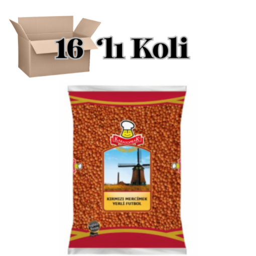 Karatoprak Kırmızı Yerli Mercimek 1KG*16 ADET KOLILI. ürün görseli