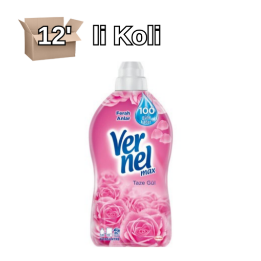 Vernel Max Yumuşatıcı Gül 1440 Ml 12'li Koli. ürün görseli